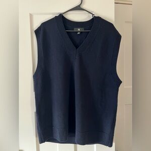 Banana Republic Men's Dark Blue V-Neck Sweater Vest